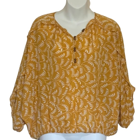 Maeve by Anthropologie Yellow Top Size Small - Picture 2 of 7